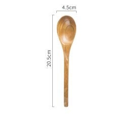 Creative Hammered Wooden Curved Spoon Tableware