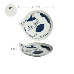 Cute Cat Plate Home Creative Ceramics