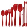 10 PCS Spatula Set High Heat Resistant Kitchen Utensil Set Seamless Design Stainless Steel Core For Cooking Baking