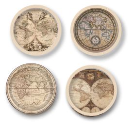 Set of 4 Coasters Word Maps