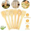 6Pcs Cooking Utensil Bamboo Wooden Spoons Spatula Kitchen Cooking Tools