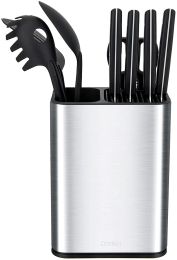 Messerblock â€“ Cookit Kitchen Universal Messerhalter ohne Messer, Edelstahl Utensilienhalter, platzsparend, Multifunktionsmesser Utensilien-Organizer