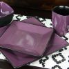 Elama Mulberry Loft 16 Piece Modern Premium Stoneware Dinnerware Set