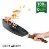 Frying Pan Set 3-Piece Nonstick Saucepan Woks Cookware Set; Heat-Resistant Ergonomic Wood Effect Bakelite Handle Design; PFOA Free.(7/8/9.5 inch)