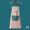 68*72cm Waterproof Wipeable Printed PVC Sleeveless Aprons Oil-Proof Kitchen Women Pinafore Home Cooking Baking Waist Bib