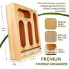 Ziplock Bag Organizer for Drawer; Bamboo Baggie Organizer; Plastic Wrap Dispenser ; Storage Bag Organizer Suitable Gallon; Quart; Sandwich&Snack Bag;