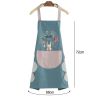 68*72cm Waterproof Wipeable Printed PVC Sleeveless Aprons Oil-Proof Kitchen Women Pinafore Home Cooking Baking Waist Bib