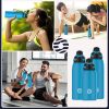 Healter 20oz Leakproof Free Drinking Water Bottle with Spout Lid for;  600ml Stainless Steel Sports Water Bottle for Fitness;  Gym and Outdoor Sports